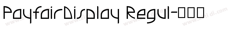 PayfairDisplay Regul字体转换